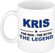 Bellatio Decorations Kris naam cadeau mok