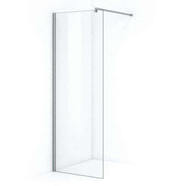 Maxaro Douchewand Inloopdouche Onyx 83cm Veiligheidsglas 6mm Chroom