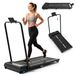 HyperMotion tapis de course 2-en-1, pliable, vitesse 1-10 km/h, 2 niveaux d'inclinaison, écran LED, télécommande, 6 programmes
