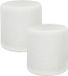 Home & Styling Home deco factory Poef bouclé - 2x - wit - rond - D35 cm - teddy stof