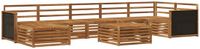 vidaXL Bank loungeset 7 zitplaatsen Acacia hout Naturel