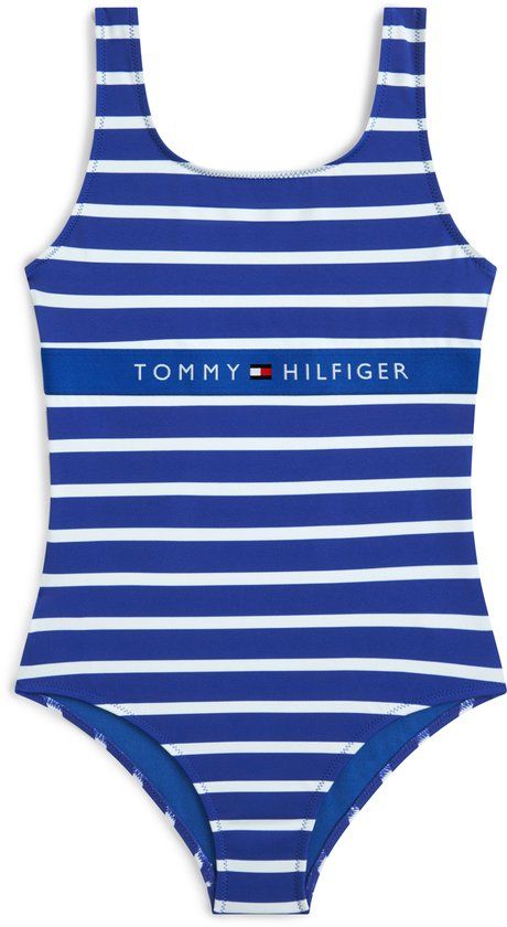 Tommy Hilfiger Badpakken - Volwassenen - Polyamide/Elastaan - Blauw/Wit