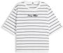 Tommy Hilfiger T-shirt femme - Manches courtes - Coton - Taille S - Écru/Bleu marine - Automne/Hiver 2026