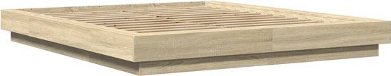 vidaXL Bedframe - Sonoma eiken - 150x200 cm - Hout