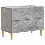 vidaXL Nachtkastje Betongrijs 62 x 34,5 x 48 cm Bewerkt hout