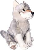 Wild Republic Wolf Knuffel - pluche - 38 cm - grijs