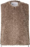 Street One Damesvest van nepbont met zakken en ritssluiting | Sanded Amber 42