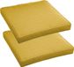Hespéride coussins de chaise - 6x - Jaune - 40x40 cm