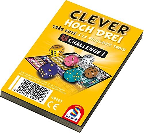 Schmidt Spiele GmbH Clever hoch Drei, Challenge Block, 12 Stück: Klein & Fein - 4001504494018