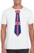 Bellatio Decorations Shoppartners Bv Supporters T-shirt - wit - met vlag Groot Britannie kleuren stropdas - heren - korte mouw S