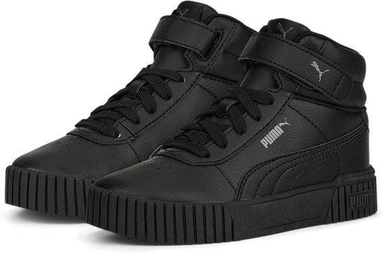 PUMA Carina 2.0 Mid PS Meisjes Sneakers - Puma Black-Puma Black-Dark Shadow - Maat 29