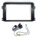 Radio Sound-way Radio paneel kit 2-dinbevesitigingskitVoorpaneel Frame Geschikt voor VW Volkswagen, Seat, Skoda