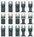 Merkloos 15-delige Multitool Bladen Set met Lange Levensduur