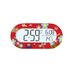WE WeKids Digitale wekker, display met achtergrondverlichting, weergave van tijd en temperatuur, werkt op batterijen, motief insect rood