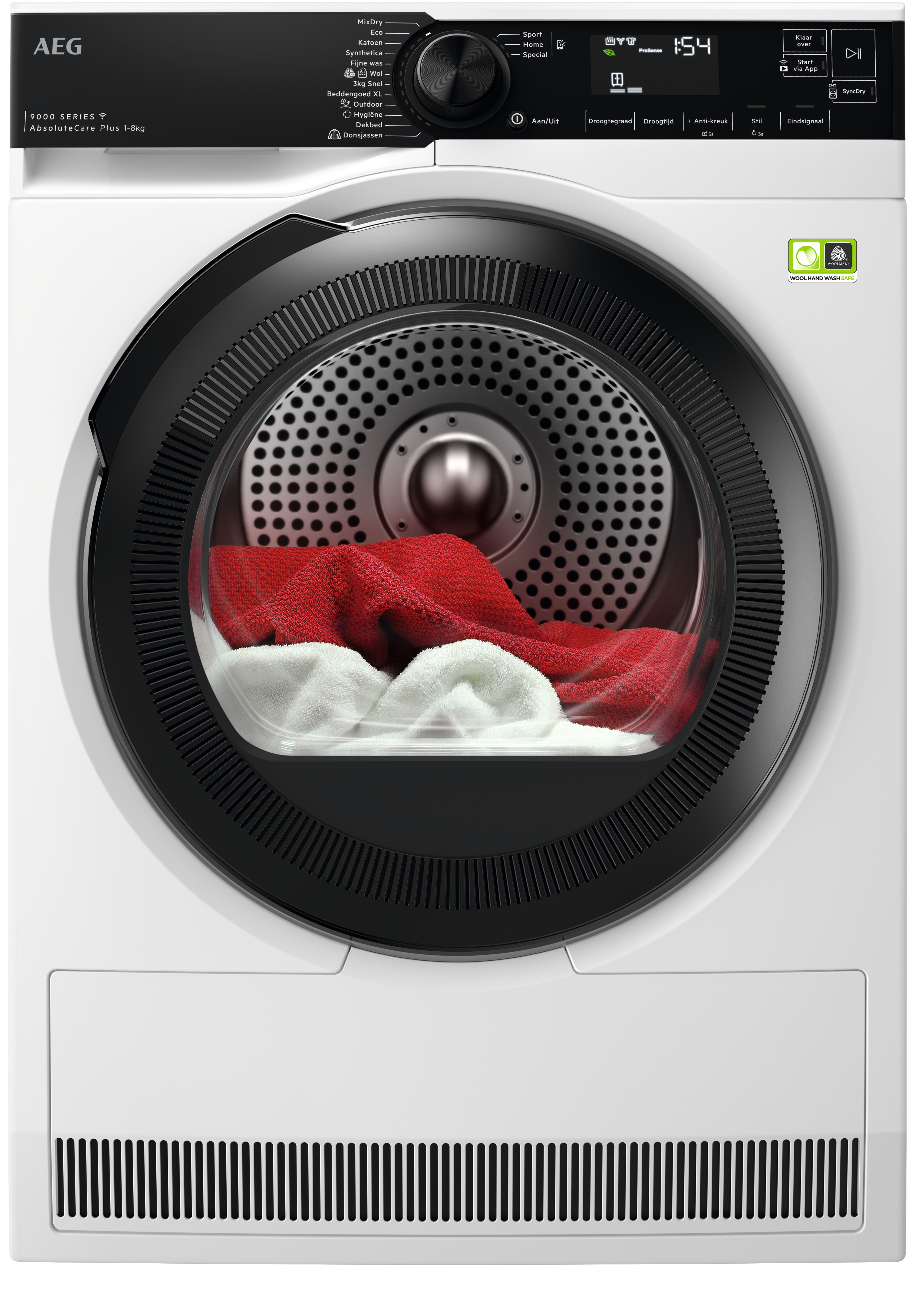 AEG TR968B4C 9000 AbsoluteCare® Plus Warmtepomp Droger - 8 kg - Wit