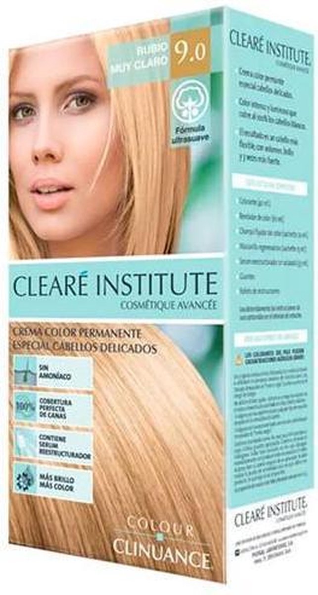 CLEARA%0 INSTITUTE Cleara(c) Institute Coloracia3n 9,0 Rubio Muy Claro Cabellos Delicados