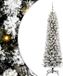 vidaXL Sapin de Noël artificiel Blanc 150 cm PVC et Métal et Plastique