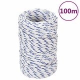 vidaXL - Bateau - corde - 2 mm - 100 m - polypropylène - blanc