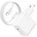 Moxie, chargeur USB-C 30W pour MacBook, charge rapide, câble de 1,7 mètre, blanc