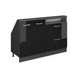 Vicco Rion hangmeubelset zwart hoogglans/antraciet