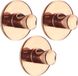 Tendance Plakhaakje rond - 3x stuks - Diameter 4 cm - Zelfklevend - Zink - Koper