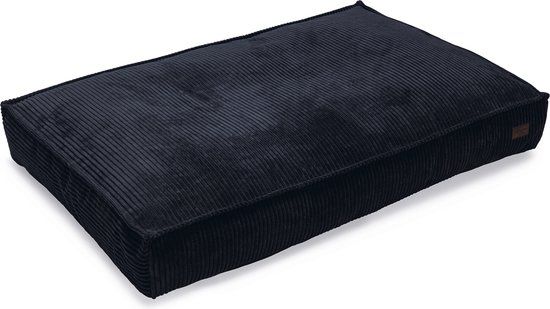 Designed by Lotte Ribbed Hondenkussen Antraciet 120x80x15 cm