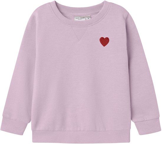 NAME IT NMFVIMA LS SWEAT BRU NOOS Meisjes Sweater Katoen/Polyester Lichtroze Maat 110