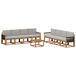 vidaXL - Buiten - bank - set - 9 - st - Naturel - en - lichtgrijs