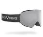 Black Crevice Skibril met cilindrische glazen, zwart/zilver gespiegeld