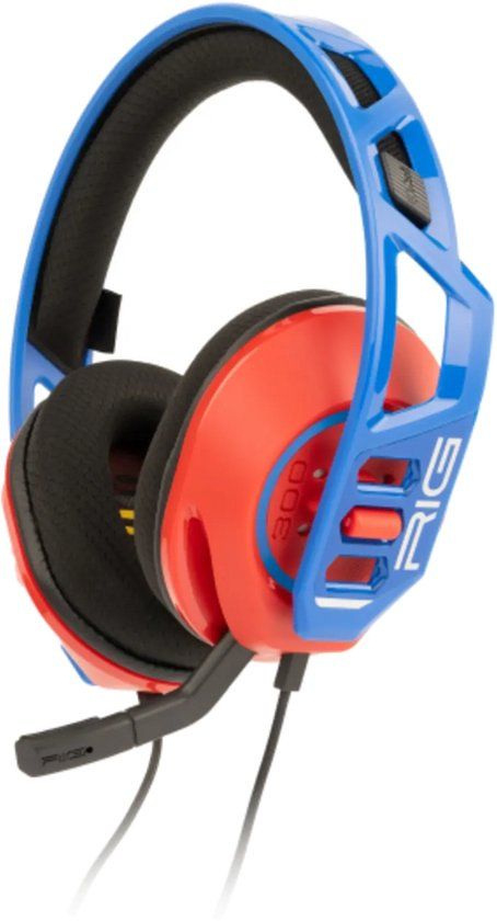 Nacon RIG 300 PRO HNR+B - Gaming Headset - Nintendo Switch 2 & Nintendo Switch - Rood/Blauw