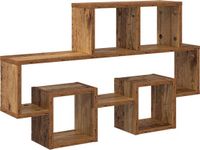 vidaXL Wandplank - Oud hout - 82 x 15 x 51 cm