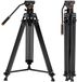 K&F Concept VA18 + VH081 video statief aluminium camera camcorder 184cm/8kg