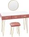 Merkloos Bolt Edge Kaptafel Deluxe - Wit/Goud