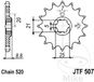 JT Sprockets JTF507.13 13T Staal Voorwiel