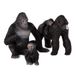 Terra Gorilla dierenfiguren, 2 grote gorilla's en 2 baby's, dierenfiguren, speelgoed voor kinderen vanaf 3 jaar (4 delen)