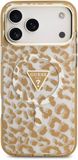 Guess Back Cover Case - iPhone 17 Pro - Brown - MagSafe - Leopard Glitter Edition