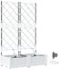 vidaXL Plantenbak - 2 stuks - Wit - 80 x 40 x 126 cm