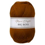 Utopia Crafts Big Boss 400g Acryl Brei- & Haakgaren – 1200m Bol, Machinewasbaar, Oeko-Tex Gecertificeerd, voor Truien, Dekens, Sjaals & Mutsen (Amber)