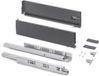 Emuca Buitenste lade Vertex, met 3D-regeling, hoogte 131mm, 40kg, diepte 500mm, Staal, Wit gelakt