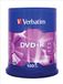 Verbatim DVD+R 4,7GB - 16x brandsnelheid, lange levensduur, krasbescherming, mat zilver, 100 Pack Spindle