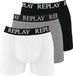 Replay Boxer Basic Cuff Logo 3 Pack Heren Boxershorts Maat S
