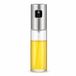 Merkloos Okado Olijfolie Sprayer 100 ml – RVS Olieverstuiver met Glazen Reservoir – Oliespuit voor Olijfolie, Azijn, Sojasaus, Salades, Pasta, BBQ en Keuken – Zilver