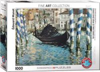 Het Eurographics De Dondel van Venetië [La Gondole de Venise] - Edouard Manet - 1000 stukjes Legpuzzel