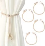 OEM Holland Connections 4 stuks gordijnhouders, 48 cm, beige