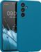 kwmobile telefoonhoesje geschikt voor Samsung Galaxy A54 5G - TPU backcover met siliconen coating - Smartphone case in rifblauw