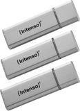 Intenso Alu Line USB-stick - 16GB - USB 2.0 - zilver - 3-PACK