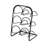 Compactor Metal Wine Rack for 6 Bottles - Black