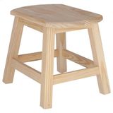 WELL HOME MOBILIARIO & DECORACIÓN Grote ovale kruk van hout, lakvrij, 36 x 29 x 30 cm