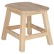 WELL HOME MOBILIARIO & DECORACIÓN Grote ovale kruk van hout, lakvrij, 36 x 29 x 30 cm