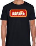 Bellatio Decorations T-shirt voor heren - Spanje - Zwart - Maat S